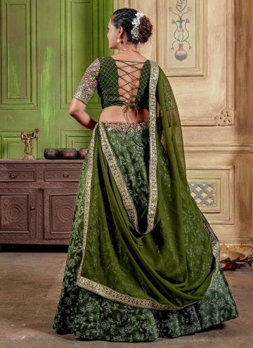 Amazing Green Silk Embroidered Readymade Lehenga Choli