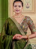 Amazing Green Silk Embroidered Readymade Lehenga Choli - 2