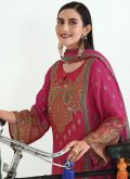 Amazing Magenta Pashmina Digital Print Trendy Salwar Suit - 1