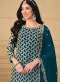Amazing Morpeach Faux Georgette Embroidered Salwar Suit - 3