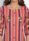 Amazing Multi Colour Cotton  Embroidered Designer Kurti - 4