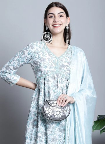 Amazing Multi Colour Cotton  Embroidered Trendy Salwar Kameez