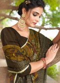 Amazing Multi Colour Silk Printed Designer Saree - 1
