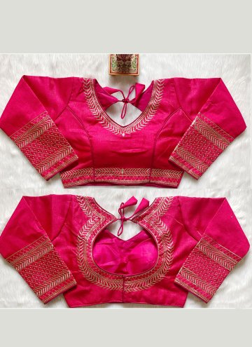 Amazing Pink Silk Embroidered  for Casual