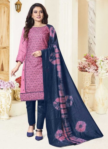 Amazing Pink Silk Embroidered Salwar Suit