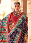 Amazing Printed Patola Silk Multi Colour Classic Designer Saree - 1
