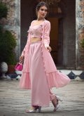 Amazing Rose Pink Georgette Embroidered Designer Salwar Kameez - 2