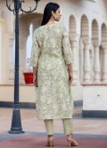 Amazing Sea Green Silk Sequins Work Trendy Salwar Kameez - 1