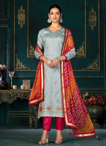 Aqua Blue Cotton  Designer Trendy Salwar Kameez for Casual