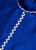Art Dupion Silk Kurta Pyjama in Blue Enhanced with Plain Work - 5