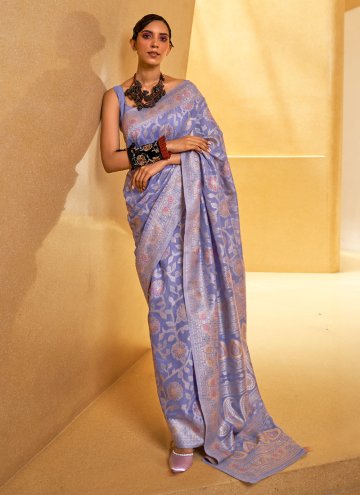 Art Silk Classic Designer Saree in Lavender Enhanc