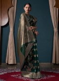 Attractive Green Silk Designer Trendy Saree - 1