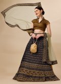 Attractive Multi Colour Tussar Silk Printed A Line Lehenga Choli - 2