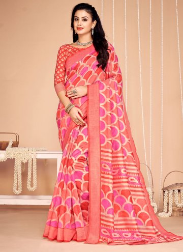 Attractive Multi Colour Tussar Silk Printed Trendy