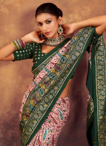 Attractive Multi Colour Tussar Silk Woven Classic Designer Saree