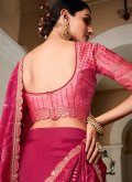 Attractive Rani Silk Border Trendy Saree for Ceremonial - 1