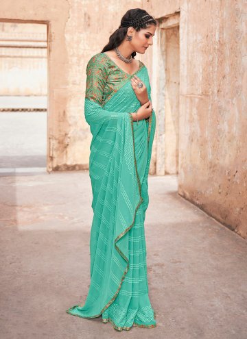 Attractive Turquoise Weight Less Woven Classic Designer Saree