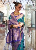 Attractive Woven Handloom Silk Multi Colour Contemporary Saree - 1