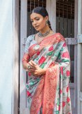 Banarasi Designer Saree in Multi Colour Enhanced with Border - 1