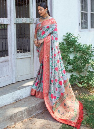 Banarasi Designer Saree in Multi Colour Enhanced with Border