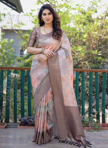 Banarasi Trendy Saree in Multi Colour Enhanced wit