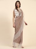 Beads Imported Brown Trendy Saree - 3