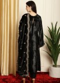 Beautiful Black Velvet Embroidered Salwar Suit - 2