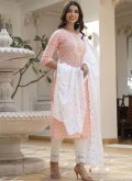 Beautiful Embroidered Cotton  Peach Salwar Suit - 2