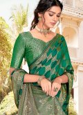 Beautiful Green Silk Border Classic Designer Saree - 1
