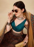 Beautiful Multi Colour Tussar Silk Printed Lehenga Choli for Engagement - 1