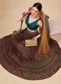 Beautiful Multi Colour Tussar Silk Printed Lehenga Choli for Engagement - 2