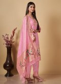 Beautiful Pink Banarasi Woven Designer Salwar Kameez - 2