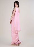 Beautiful Pink Satin Silk Border Contemporary Saree for Ceremonial - 2