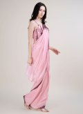Beautiful Pink Satin Silk Border Contemporary Saree for Ceremonial - 3
