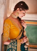 Beautiful Rama Crepe Silk Dori Work Classic Designer Saree for Festival - 1