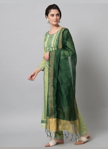 Beautiful Sea Green Rayon Printed Salwar Suit