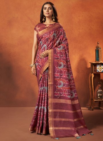 Beautiful Woven Crepe Silk Multi Colour Designer Saree