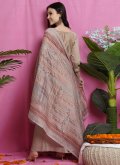 Beige Art Silk Digital Print Trendy Salwar Suit - 2