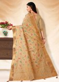 Beige color Banarasi Contemporary Saree with Embroidered - 2