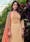 Beige color Cotton  Designer Pakistani Salwar Suit with Digital Print - 2