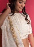 Beige Contemporary Saree in Georgette with Print - 1