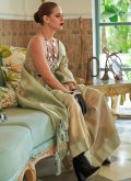 Beige Handloom Silk Woven Trendy Saree for Engagement - 1