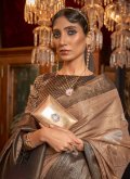 Beige Silk Woven Classic Designer Saree for Wedding - 1