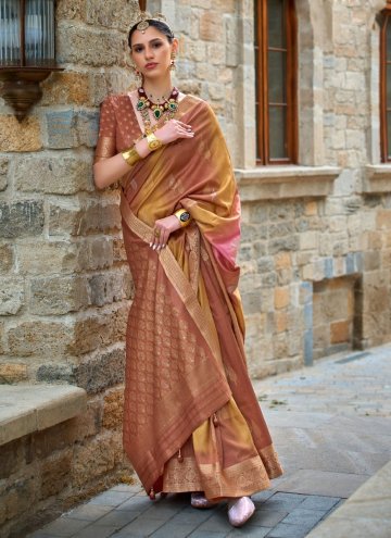 Beige Silk Woven Trendy Saree for Ceremonial