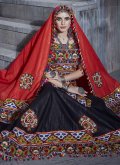 Black Art Silk Embroidered Lehenga Choli for Festival - 2