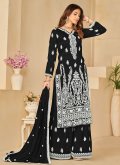 Black Art Silk Embroidered Trendy Salwar Kameez - 2