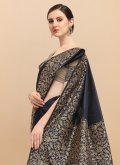 Black Banglori Silk Woven Trendy Saree for Casual - 1