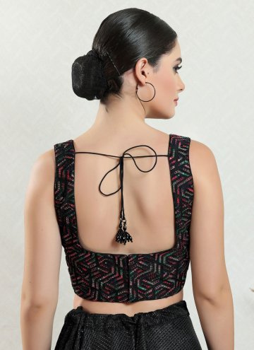 Black Brocade Embroidered