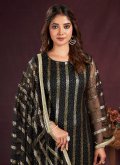 Black color Cotton  Salwar Suit with Embroidered - 1