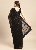 Black color Embroidered Art Silk Contemporary Saree - 3